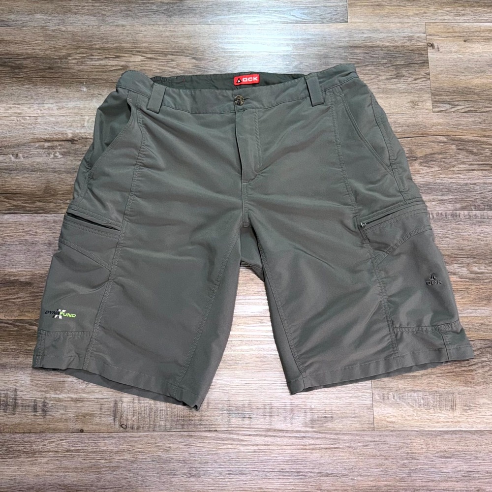 OCK Dyna Func Cargo Shorts Mens 34 Charcoal Gray Utility Pocket Hiking Outdoor